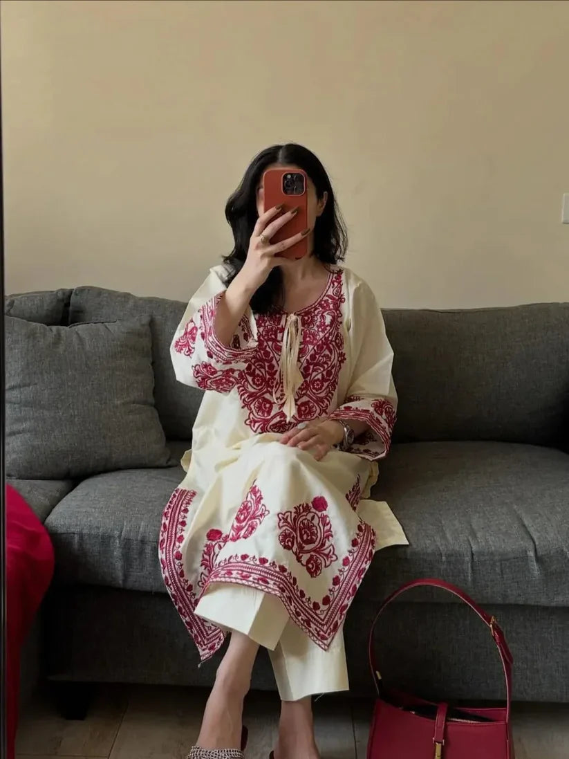 Marina Embroidered 3-Pcs-Haram Store