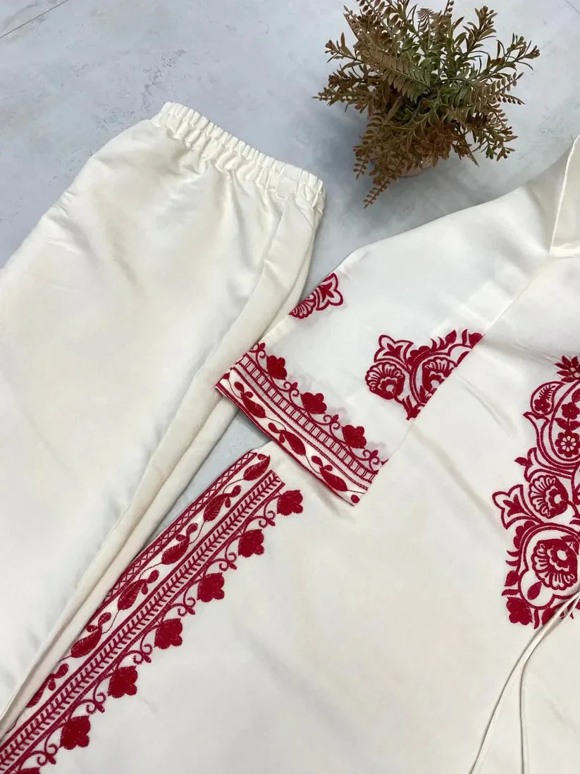 Marina Embroidered 3-Pcs-Haram Store