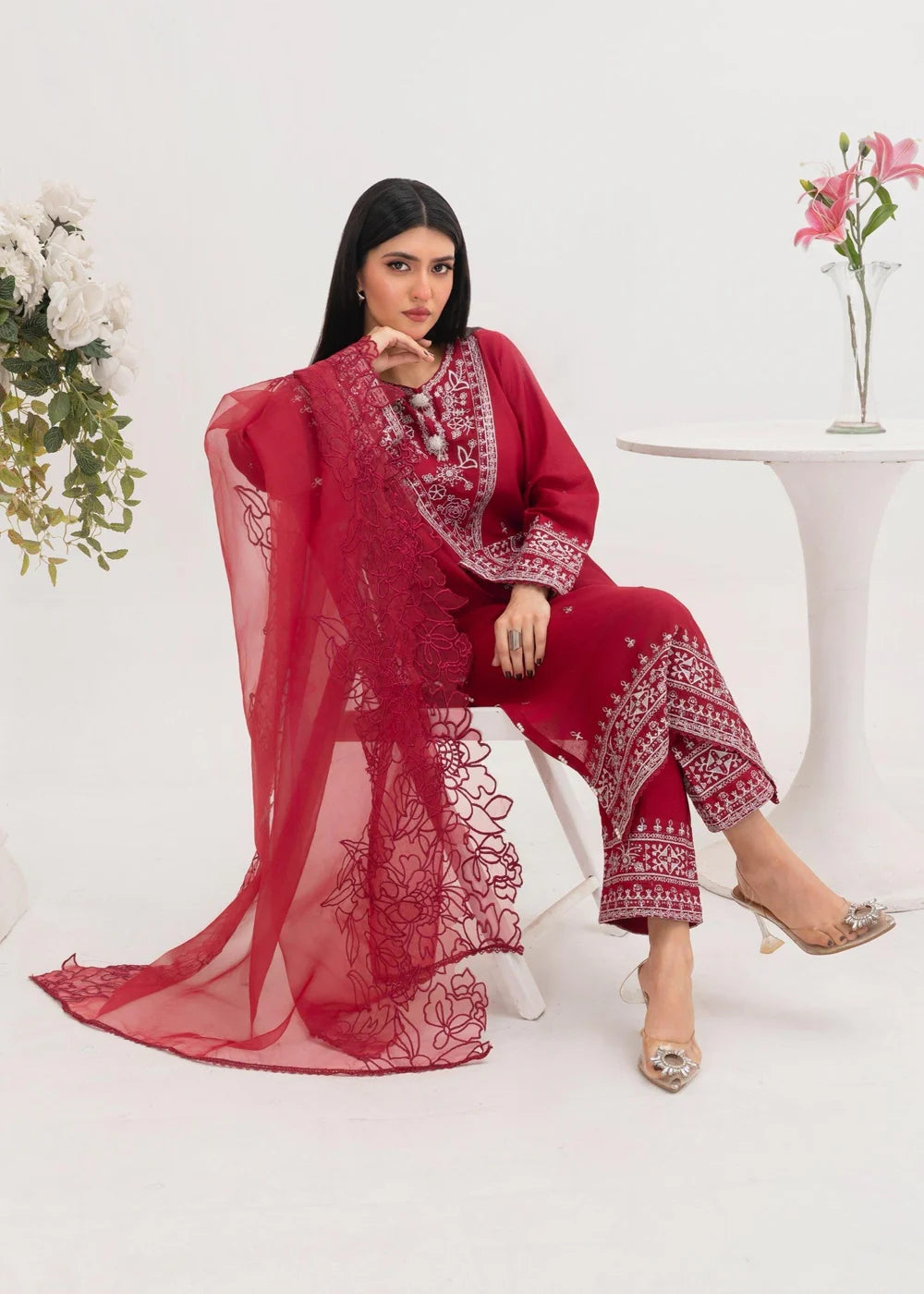 ALLEY EMBROIDERED 3PCS-Haram Store