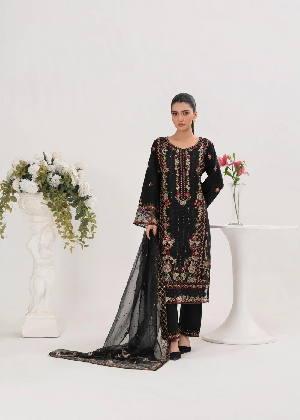 AROOSH EMBROIDERED 3PCS -Haram Store