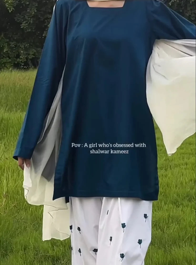 Blue Cherry 2PC FARSHI SHALWAR-Haram Store