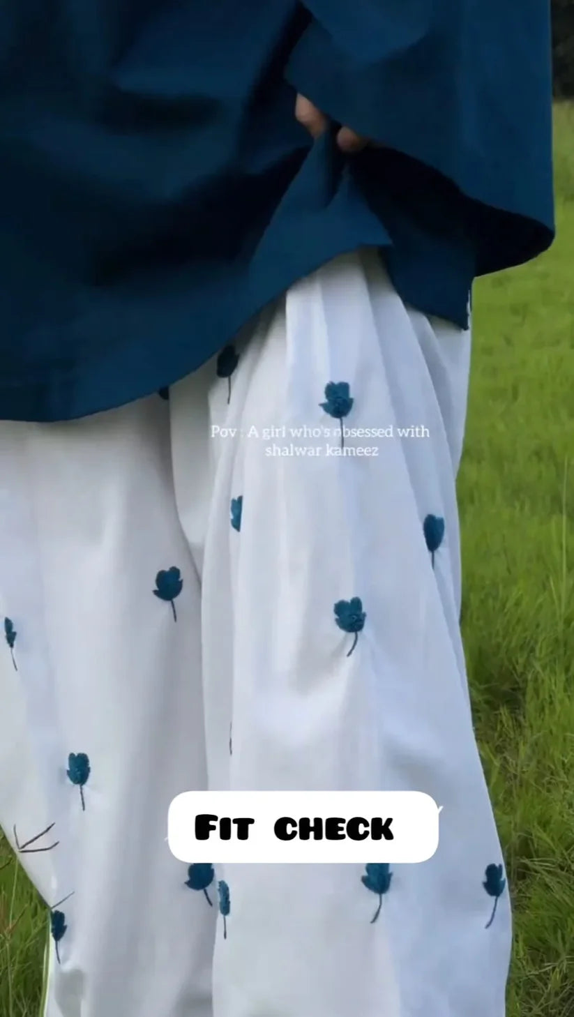 Blue Cherry 2PC FARSHI SHALWAR-Haram Store