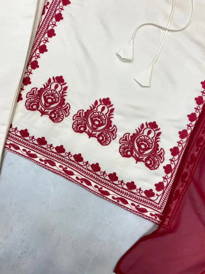 Marina Embroidered 3-Pcs-Haram Store
