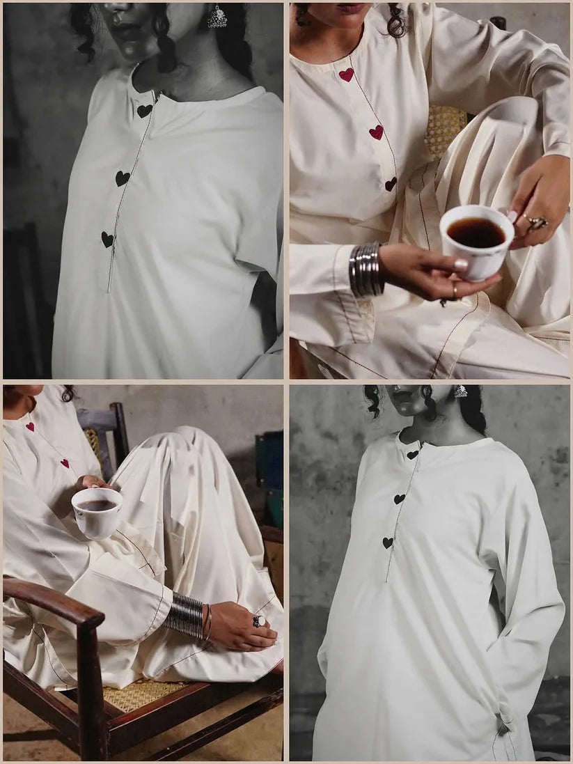 Noor Emb 2PC Farshi Shalwar set-Haram Store
